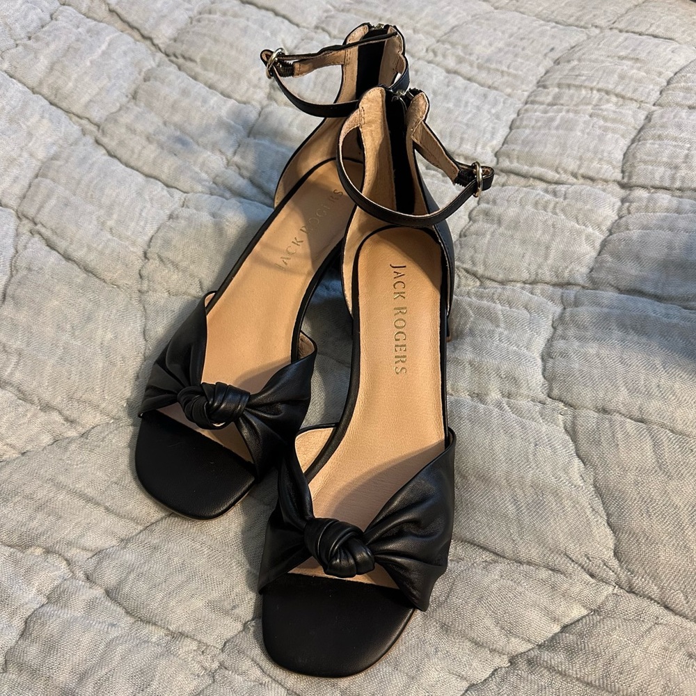 Jack Rogers Abigail Mid Heel Leather